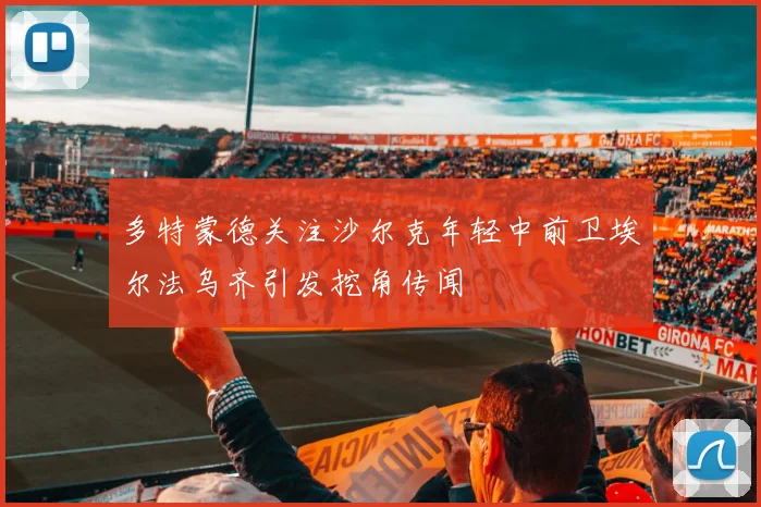 多特蒙德关注沙尔克年轻中前卫埃尔法乌齐引发挖角传闻